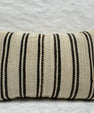 Turkish Hemp Pillow Cushion Natural Beige Black Pillow Cushion Cover 16" x 24" #30256