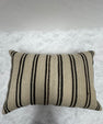 Turkish Hemp Pillow Cushion Natural Beige Black Pillow Cushion Cover 16" x 24" #30256