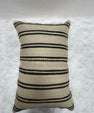 Turkish Hemp Pillow Cushion Natural Beige Black Pillow Cushion Cover 16" x 24" #30256