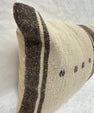 Turkish Hemp Pillow Cushion Natural Beige Brown Pillow Cushion Cover 16" x 24" #30252