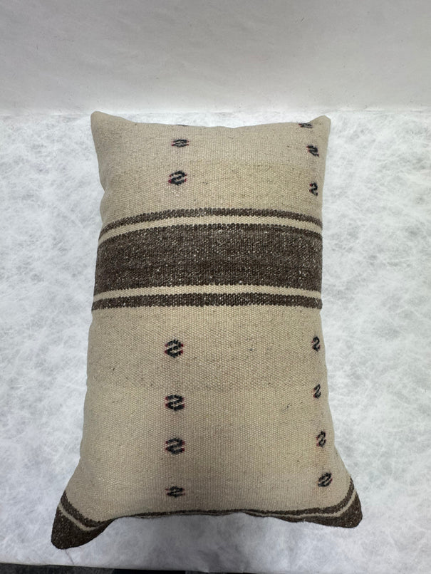 Turkish Hemp Pillow Cushion Natural Beige Brown Pillow Cushion Cover 16" x 24" #30252