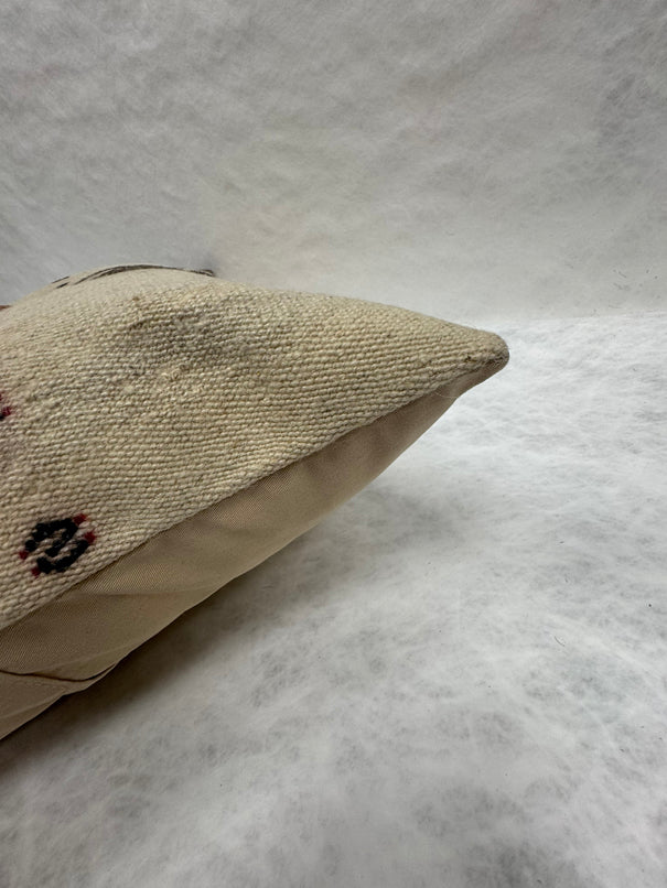 Turkish Hemp Pillow Cushion Natural Beige Brown Pillow Cushion Cover 16" x 24" #30252