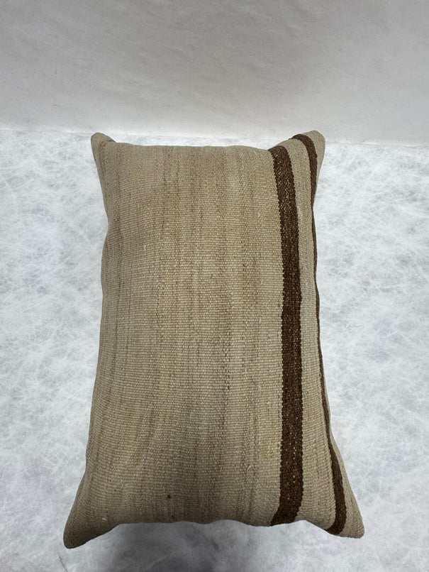 Turkish Hemp Pillow Cushion Natural Beige Brown Pillow Cushion Cover 16" x 24" #30236