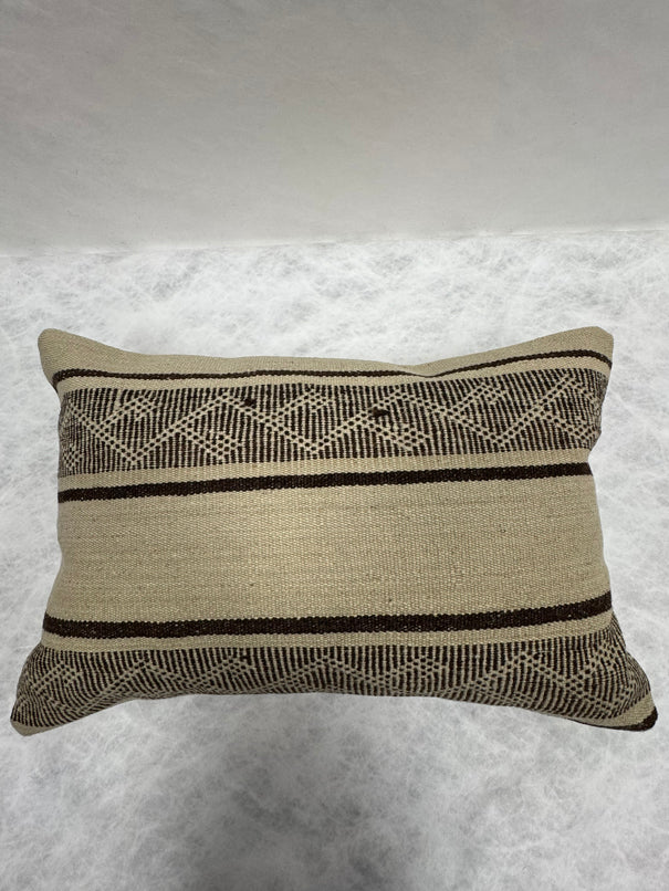Turkish Hemp Pillow Cushion Natural Beige Brown Pillow Cushion Cover 16" x 24" #30253