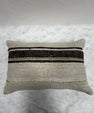 Turkish Hemp Pillow Cushion Natural Cream Black Brown Pillow Cushion Cover 16" x 24" #30265