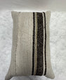 Turkish Hemp Pillow Cushion Natural Cream Black Brown Pillow Cushion Cover 16" x 24" #30265