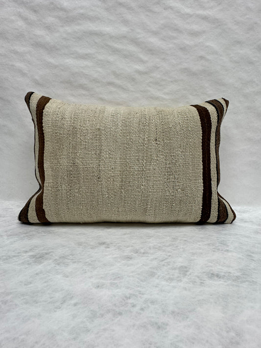 Turkish Hemp Pillow Cushion Natural Brown Black Beige Pillow Cushion Cover 16" x 24" #30264