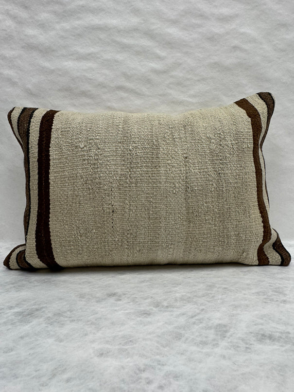 Turkish Hemp Pillow Cushion Natural Brown Black Beige Pillow Cushion Cover 16" x 24" #30264