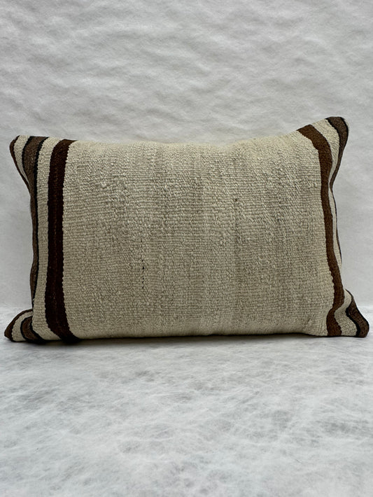 Turkish Hemp Pillow Cushion Natural Brown Black Beige Pillow Cushion Cover 16" x 24" #30264
