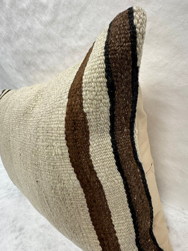 Turkish Hemp Pillow Cushion Natural Brown Black Beige Pillow Cushion Cover 16" x 24" #30264