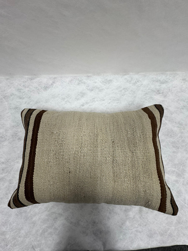 Turkish Hemp Pillow Cushion Natural Brown Black Beige Pillow Cushion Cover 16" x 24" #30264