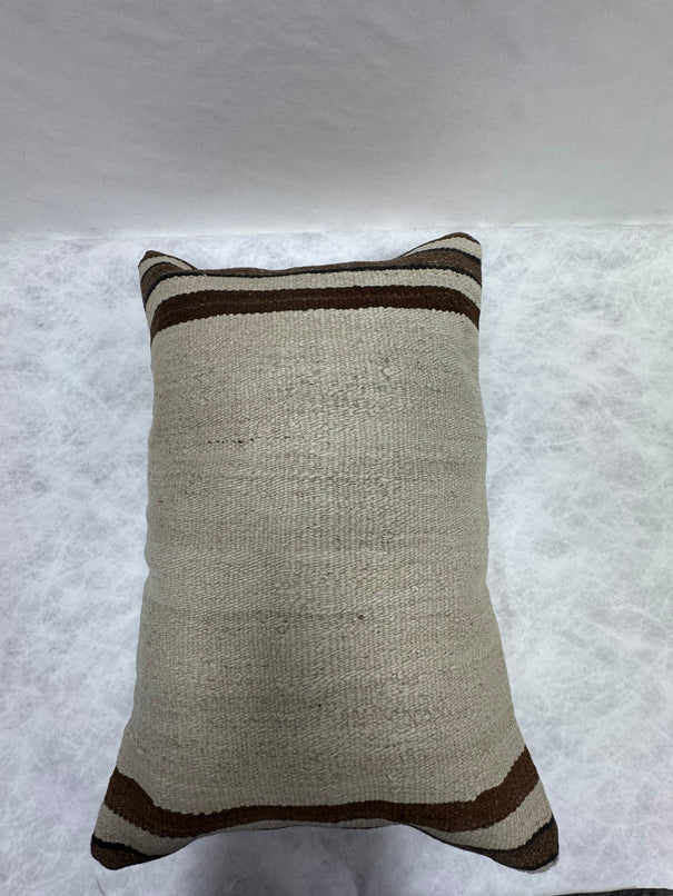 Turkish Hemp Pillow Cushion Natural Brown Black Beige Pillow Cushion Cover 16" x 24" #30264