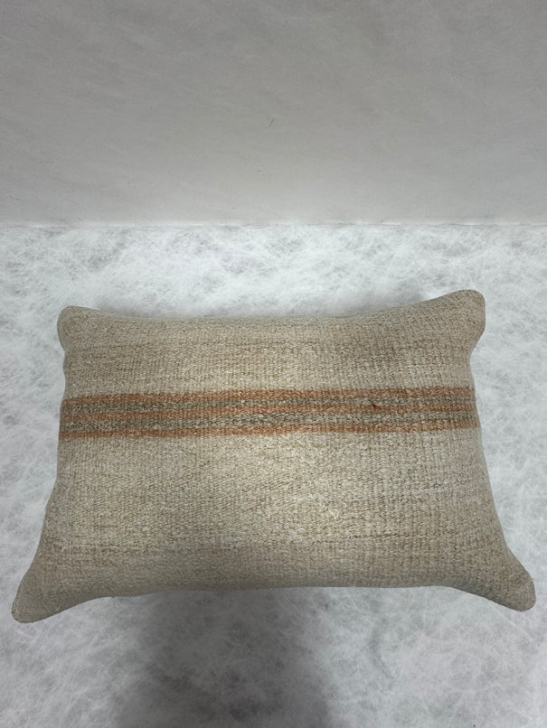 Turkish Hemp Pillow Cushion Natural Brown Beige Pillow Cushion Cover 16" x 24" #30263