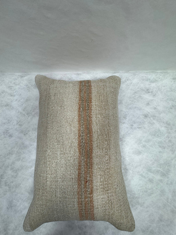 Turkish Hemp Pillow Cushion Natural Brown Beige Pillow Cushion Cover 16" x 24" #30263