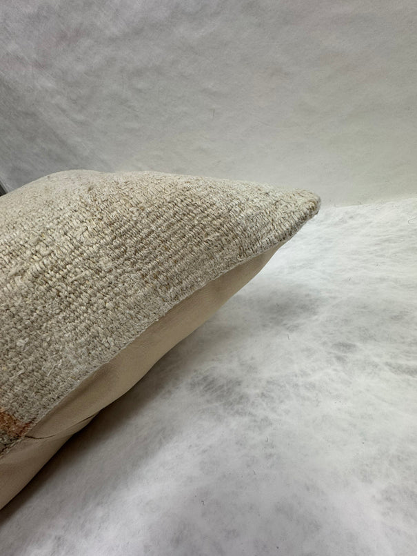 Turkish Hemp Pillow Cushion Natural Brown Beige Pillow Cushion Cover 16" x 24" #30263