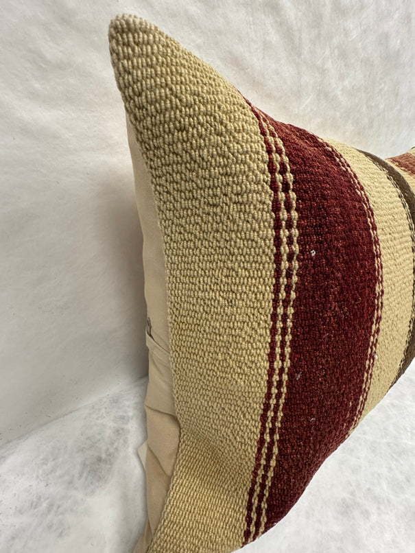 Turkish Hemp Pillow Cushion Natural Brown Black Beige Pillow Cushion Cover 16" x 24" #30262