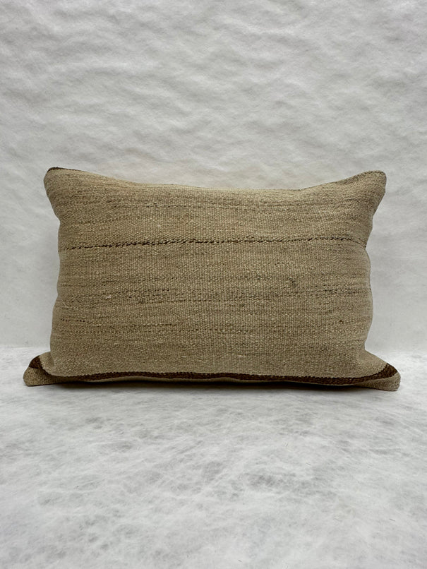 Turkish Hemp Pillow Cushion Natural Brown Beige Pillow Cushion Cover 16" x 24" #30261