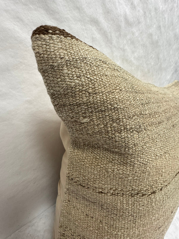 Turkish Hemp Pillow Cushion Natural Brown Beige Pillow Cushion Cover 16" x 24" #30261