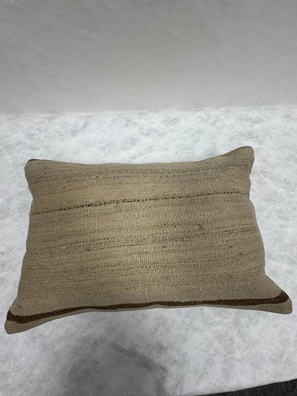 Turkish Hemp Pillow Cushion Natural Brown Beige Pillow Cushion Cover 16" x 24" #30261