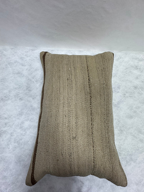 Turkish Hemp Pillow Cushion Natural Brown Beige Pillow Cushion Cover 16" x 24" #30261