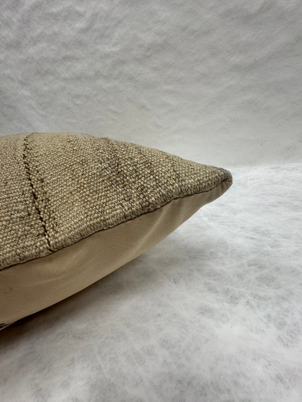 Turkish Hemp Pillow Cushion Natural Brown Beige Pillow Cushion Cover 16" x 24" #30261