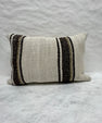 Turkish Hemp Pillow Cushion Natural Cream Black Brown Pillow Cushion Cover 16" x 24" #30260