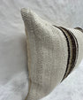 Turkish Hemp Pillow Cushion Natural Cream Black Brown Pillow Cushion Cover 16" x 24" #30260