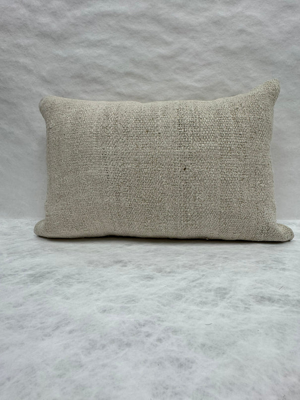 Turkish Hemp Pillow Cushion Natural Cream Pillow Cushion Cover 16" x 24" #30259