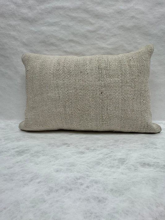 Turkish Hemp Pillow Cushion Natural Cream Pillow Cushion Cover 16" x 24" #30259