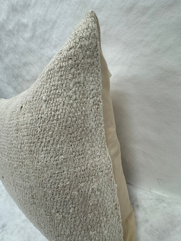 Turkish Hemp Pillow Cushion Natural Cream Pillow Cushion Cover 16" x 24" #30259