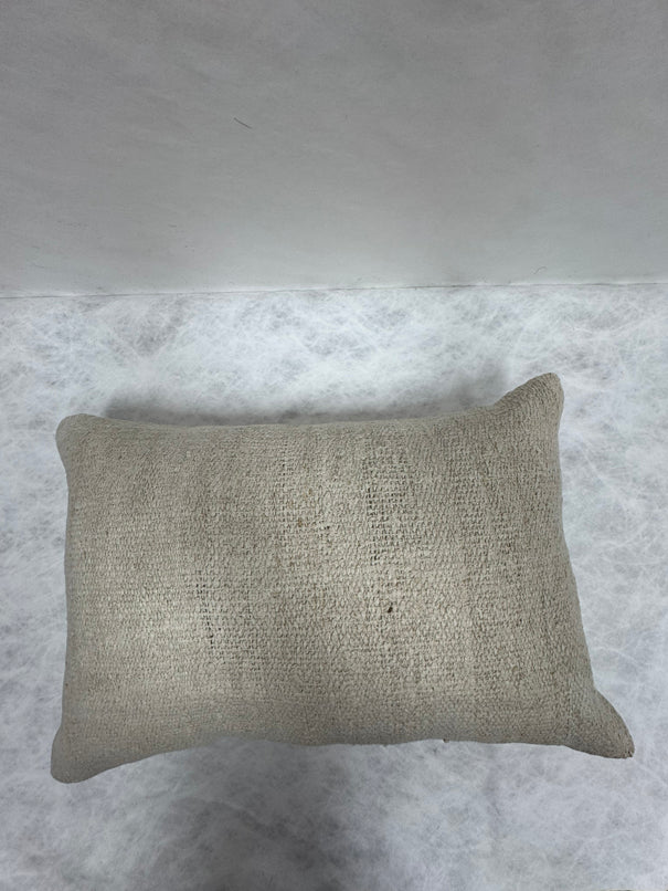 Turkish Hemp Pillow Cushion Natural Cream Pillow Cushion Cover 16" x 24" #30259