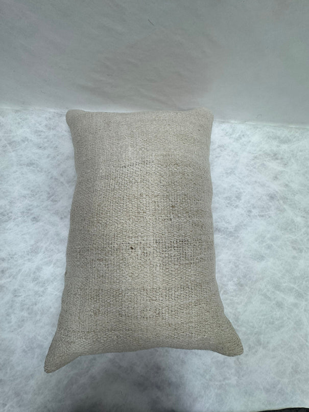 Turkish Hemp Pillow Cushion Natural Cream Pillow Cushion Cover 16" x 24" #30259