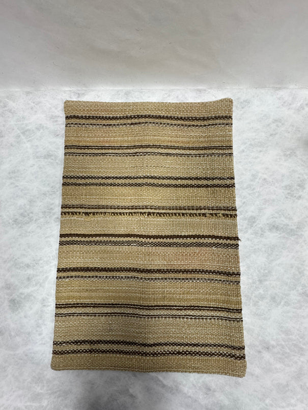 Turkish Hemp Pillow Cushion Natural Beige Brown Pillow Cushion Cover 16" x 24" #30190