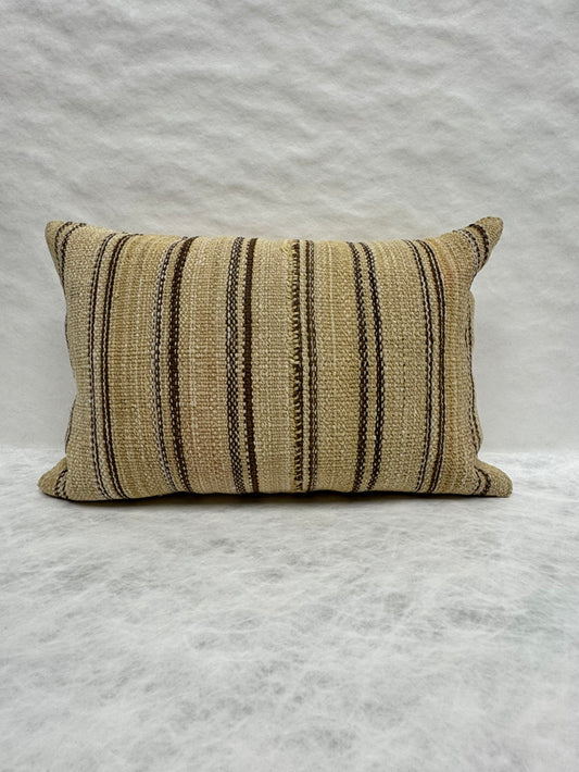 Turkish Hemp Pillow Cushion Natural Beige Brown Pillow Cushion Cover 16" x 24" #30190