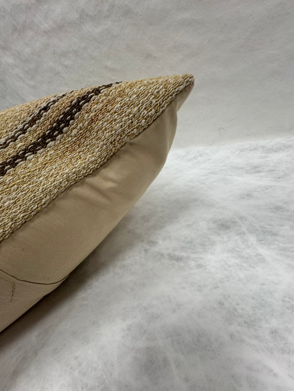 Turkish Hemp Pillow Cushion Natural Beige Brown Pillow Cushion Cover 16" x 24" #30190