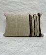 Turkish Hemp Pillow Cushion Natural Beige Brown Black Pillow Cushion Cover 16" x 24" #30189