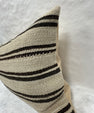 Turkish Hemp Pillow Cushion Natural Beige Black Pillow Cushion Cover 16" x 24" #30188
