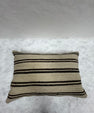 Turkish Hemp Pillow Cushion Natural Beige Black Pillow Cushion Cover 16" x 24" #30188