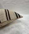 Turkish Hemp Pillow Cushion Natural Beige Black Pillow Cushion Cover 16" x 24" #30188