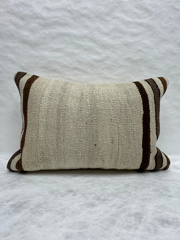 Turkish Hemp Pillow Cushion Natural Beige Brown Pillow Cushion Cover 16" x 24" #30187