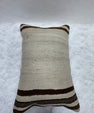 Turkish Hemp Pillow Cushion Natural Beige Brown Pillow Cushion Cover 16" x 24" #30187