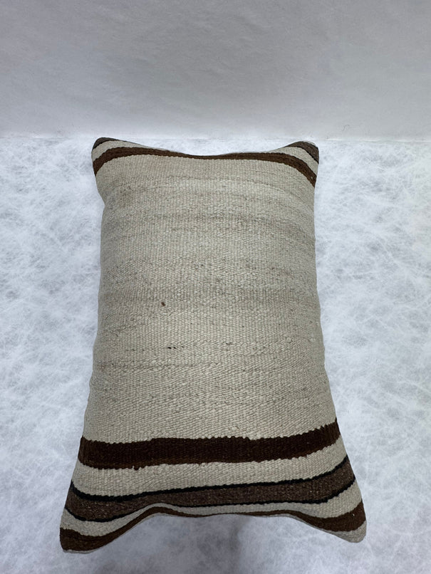Turkish Hemp Pillow Cushion Natural Beige Brown Pillow Cushion Cover 16" x 24" #30187