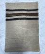 Turkish Hemp Pillow Cushion Natural Beige Black Pillow Cushion Cover 16" x 24" #30186