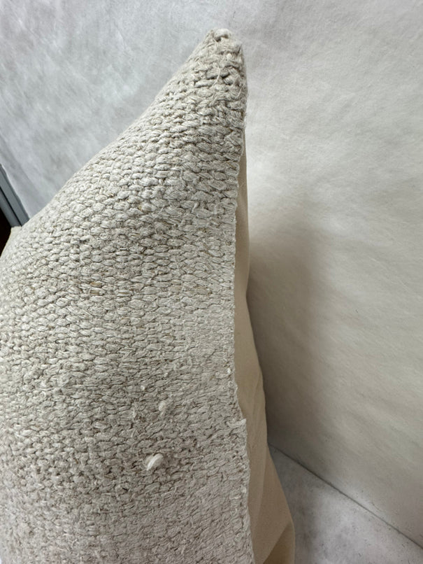 Turkish Hemp Pillow Cushion Natural Beige Pillow Cushion Cover 16" x 24" #30185