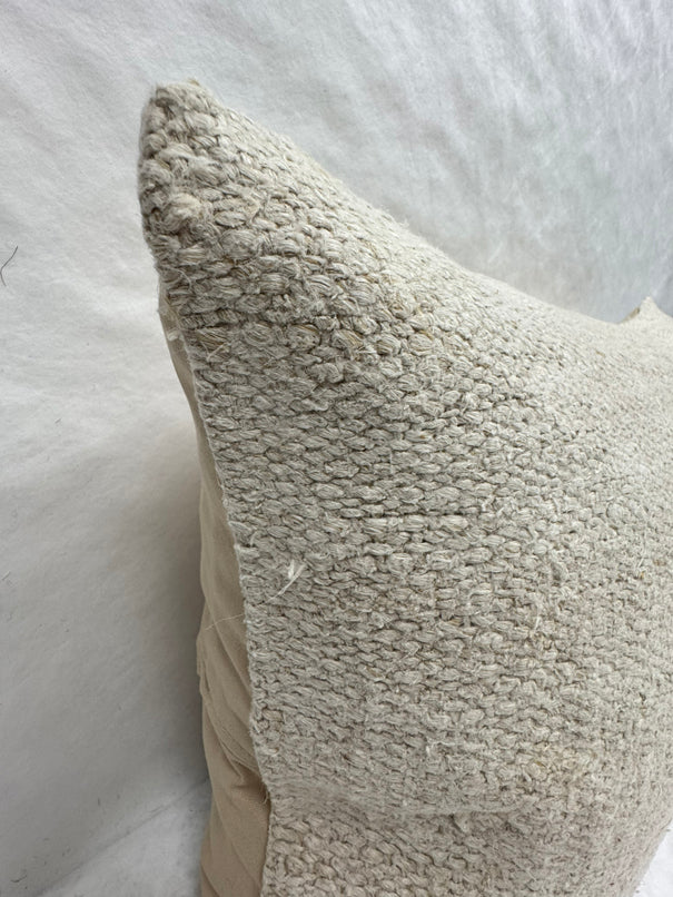 Turkish Hemp Pillow Cushion Natural Beige Pillow Cushion Cover 16" x 24" #30185