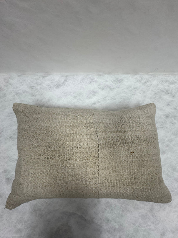Turkish Hemp Pillow Cushion Natural Beige Pillow Cushion Cover 16" x 24" #30185