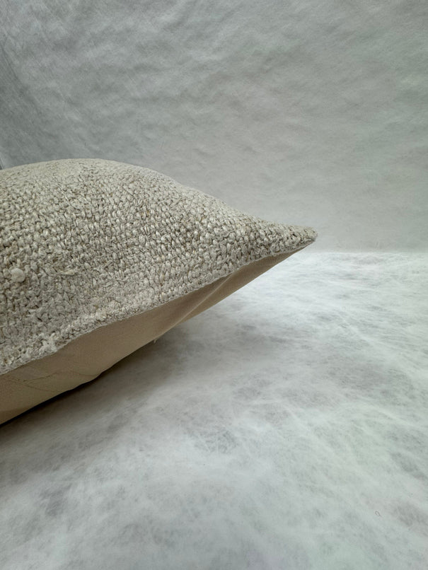 Turkish Hemp Pillow Cushion Natural Beige Pillow Cushion Cover 16" x 24" #30185