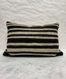 Turkish Hemp Pillow Cushion Natural Beige Black Pillow Cushion Cover 16" x 24" #30194