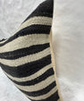 Turkish Hemp Pillow Cushion Natural Beige Black Pillow Cushion Cover 16" x 24" #30194