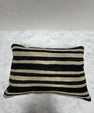 Turkish Hemp Pillow Cushion Natural Beige Black Pillow Cushion Cover 16" x 24" #30194
